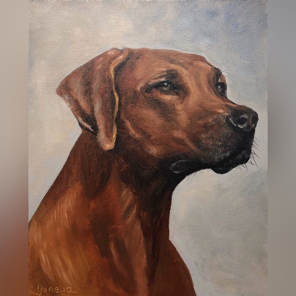 Custom pet portrait, pet memorial, oil painting canvas, dog, cat - Picture 10 of 16
